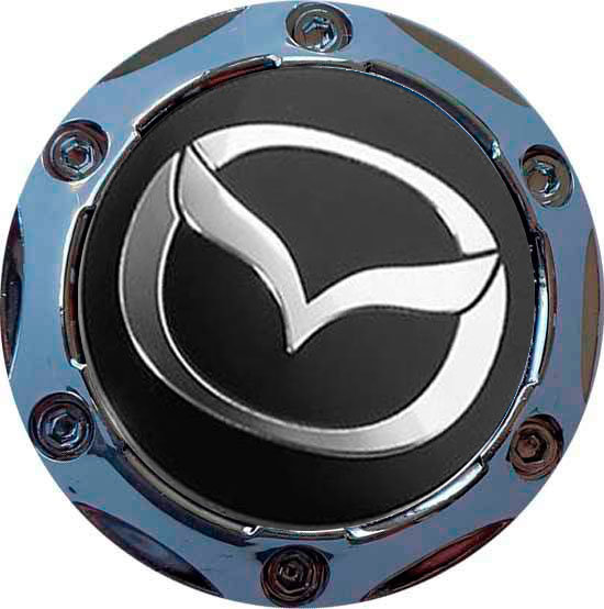 Колпачок на диски Mazda 64/56/9 black конус