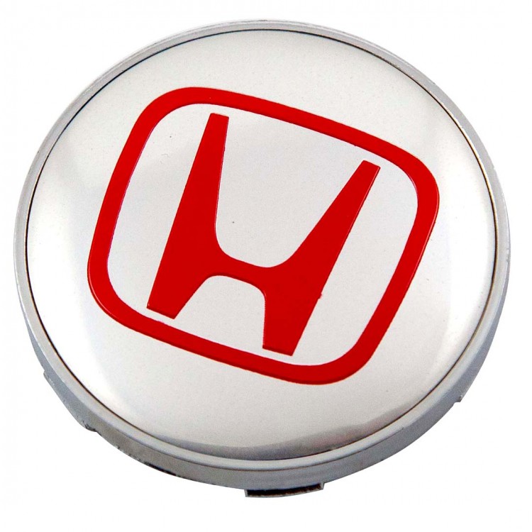 Колпачок ступицы Honda 60/56/9 хром-красный