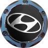 Колпачок на диски Hyundai 64/56/9 хром-черный конус