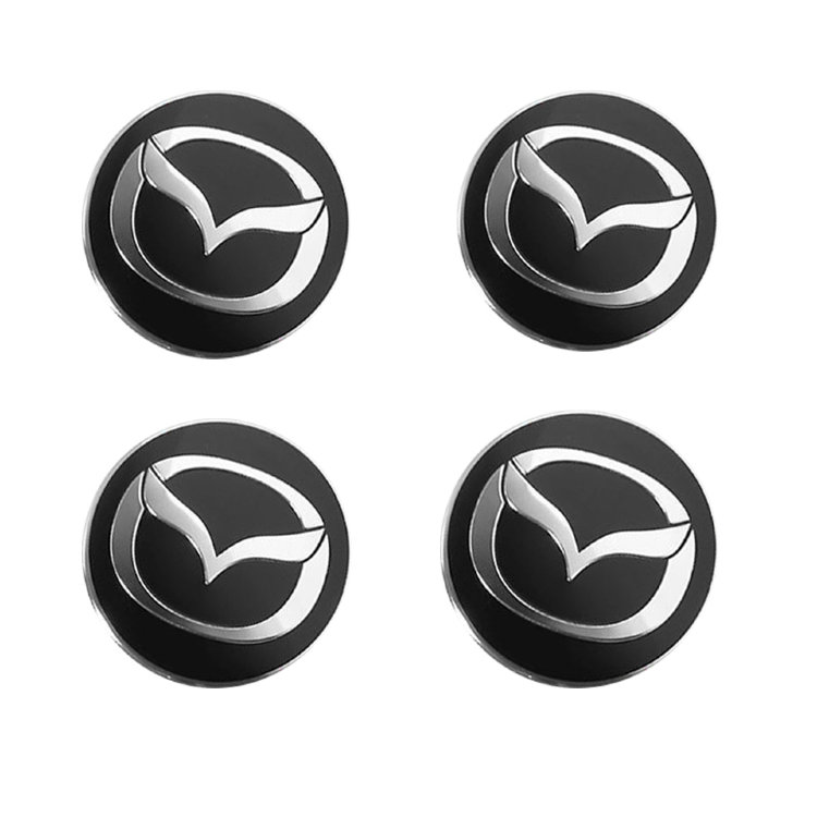 Наклейки на диски Mazda black сфера 44.5 мм
