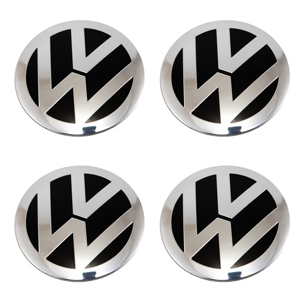 Наклейки на диски Volkswagen 65 мм сфера черные new 