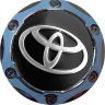 Колпачок на диски Toyota 64/56/9 хром-черный конус