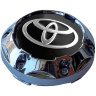 Колпачок на диски Toyota 64/56/9 хром-черный конус