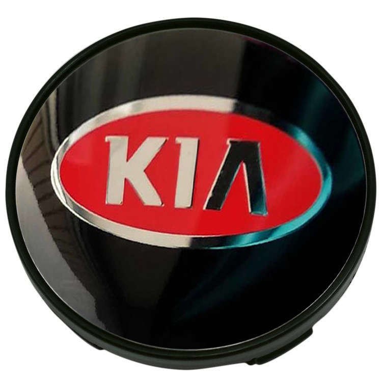 Колпачки на диски Kia 60/56/9 black red