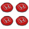 Колпачки на диски 62/56/8 со стикером Honda красный 