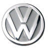 Колпачок ступичный светло-серый с логотипом Volkswagen 56/51/11 gray/chrome