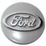 Колпачок в диск Ford 56/51/11 молочно-серый и хром