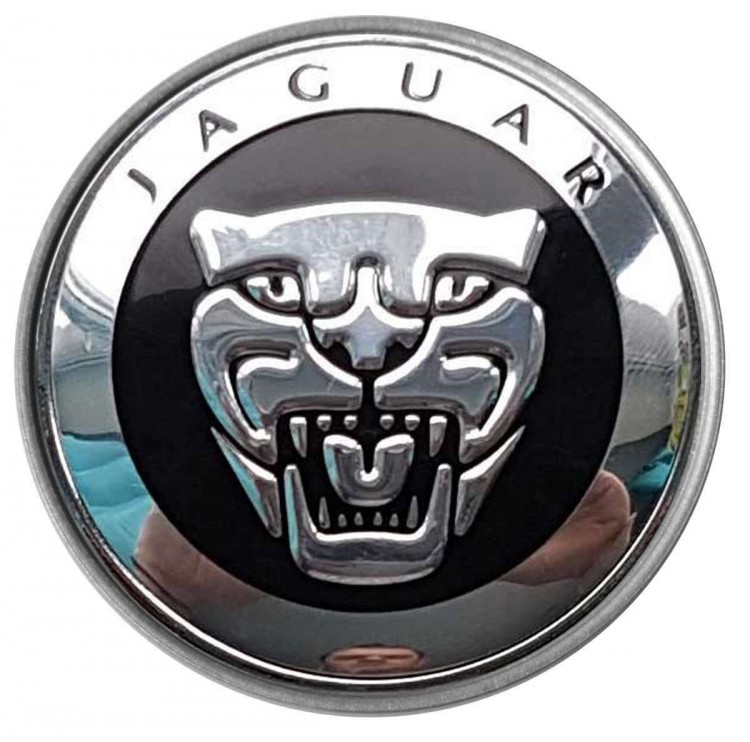 Колпачок на диски Jaguar 60/55/7 черный/хром