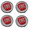 Колпачки на диски Fiat 60/56/9 red chrome