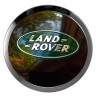 Заглушки для диска со стикером  Land Rover (64/60/6) хром и черный