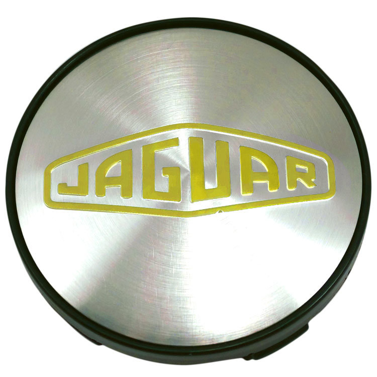 Колпачки на диски Jaguar 60/56/9, желтый логотип 