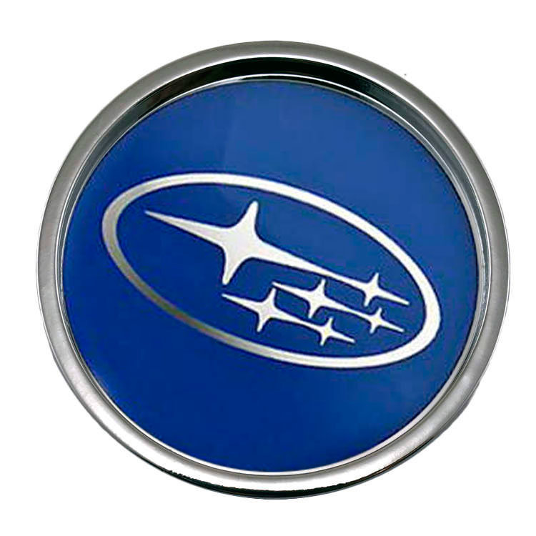 Колпачок на диски Subaru 50/45/7 синий-хром 