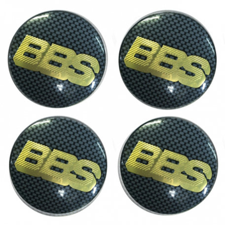 Наклейки на диски BBS gold-carbon сфера 56 мм