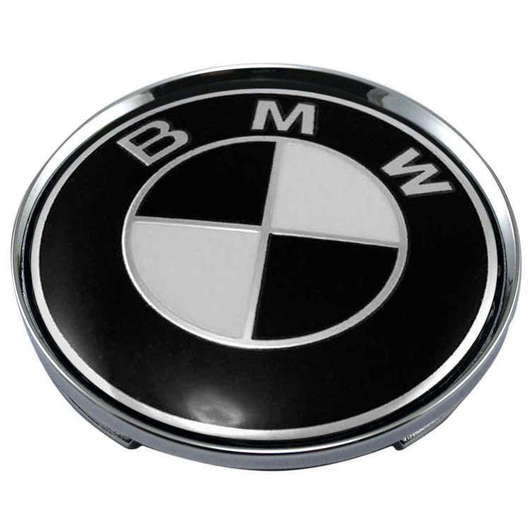 Колпачки на диски BMW 65/60/12 черный и хром 