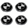 Колпачки на диски BMW 65/60/12 черный и хром 