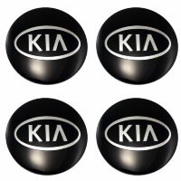 Изображение товара Наклейки на диски KIA сфера 65 мм черные 