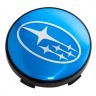 Колпачок на диски КиК Рапид с логотипом Subaru 63/55/6 светло-синий