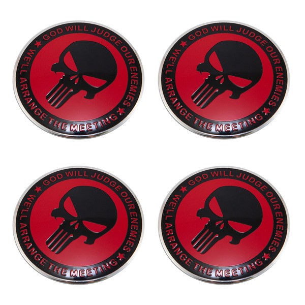 Наклейки на диски Punisher сфера 56 мм красный