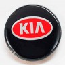 Заглушка литого диска KIA 67/56/16 черный с красным 