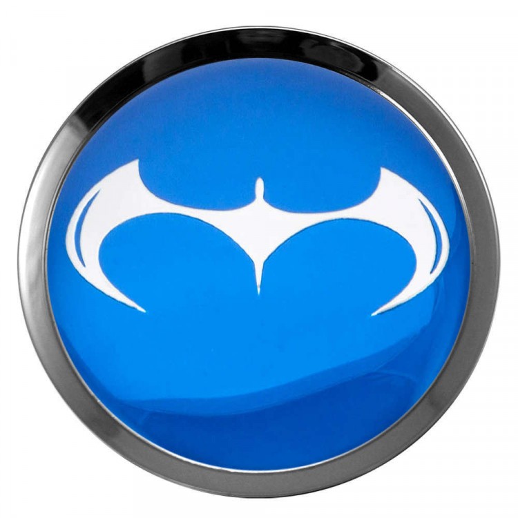 Заглушки для диска со стикером Bat (64/60/6) голубой