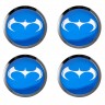 Заглушки для диска со стикером Bat (64/60/6) голубой