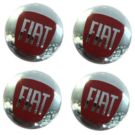 Наклейки на диски Fiat red сфера 56 мм