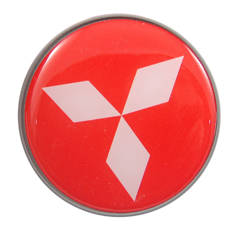 Колпачок на диски Mitsubishi 59/56/10 красно-белые league  