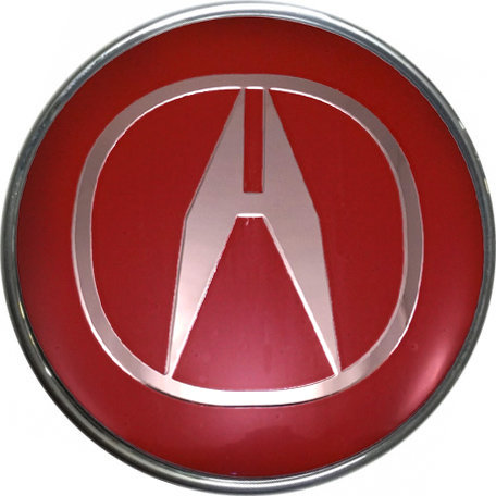 Колпачки на диски Acura 60/56/9 красный-хром
