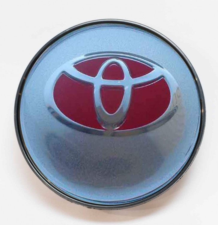 Заглушка литого диска Toyota 68/65/12 стальной с красным