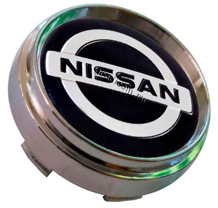 Заглушка ступицы Nissan 66/62/9 хром черный 