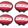 Колпачок на литые диски BBS 58/50/11 красный хром