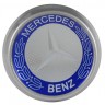 Колпачки на диски ВСМПО со стикером Mercedes Benz 74/70/9 хром синий 