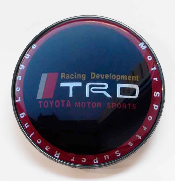 Заглушка литого диска Toyota TRD 68/65/12 черный