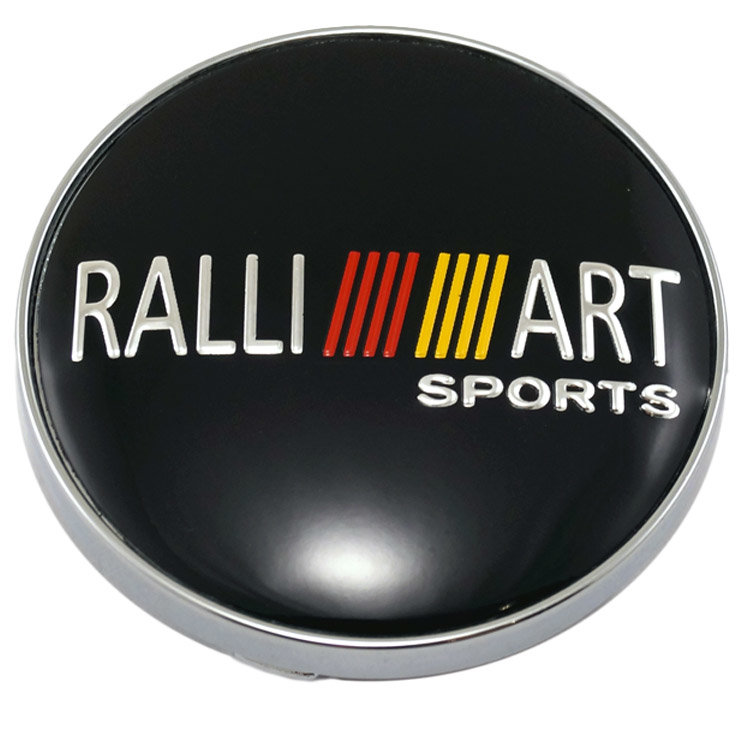 Заглушки для дисков Ralliart 60/56/9 chrome-black