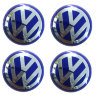 Наклейки на диски автомобиля с логотипом Volkswagen хром и синий