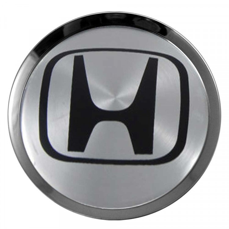 Заглушки для диска со стикером Honda (64/60/6) хром и черный