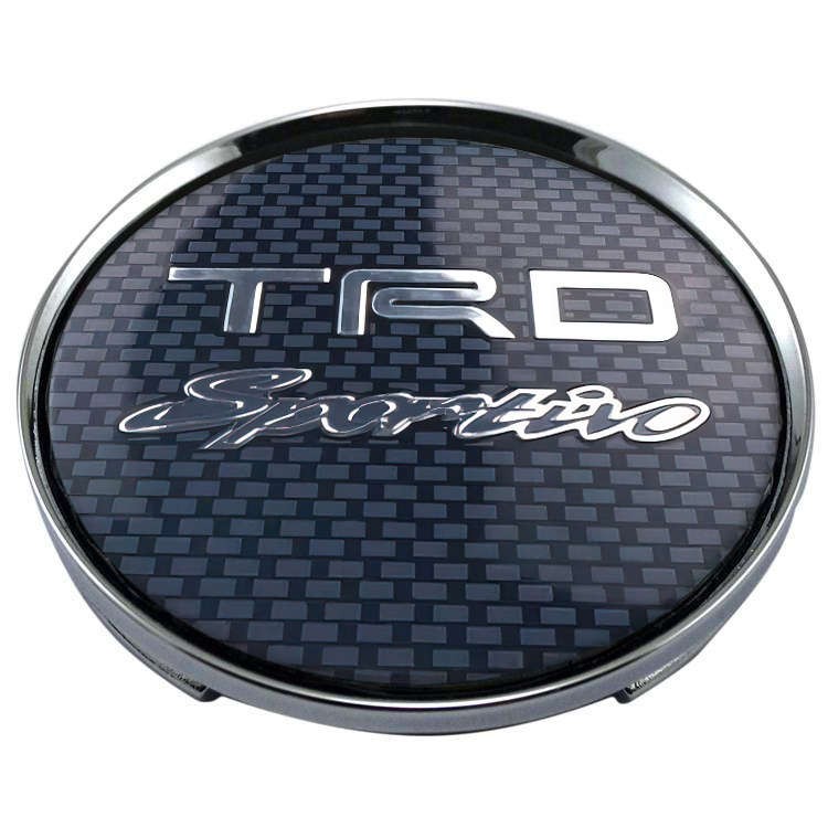 Колпачки на диски Toyota TRD 65/60/12 синий карбон и хром