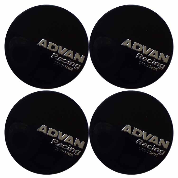 Наклейки на диски Advan Raicing 45 мм черные