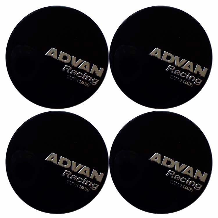 Наклейки на диски Advan Raicing 50 мм сфера алюминиевые черные