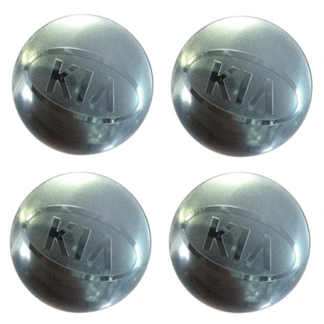 Наклейки на диски KIA silver сфера 56 мм