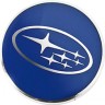 Колпачок на диски Subaru  70/58/13 синий-хром