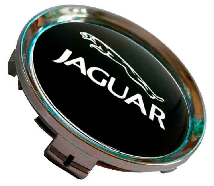 Заглушка ступицы диска Jaguar 74/69/12 черный хром