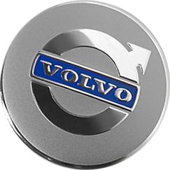 Колпачок на диски Volvo 70/58/13 серебро с синим, хром 