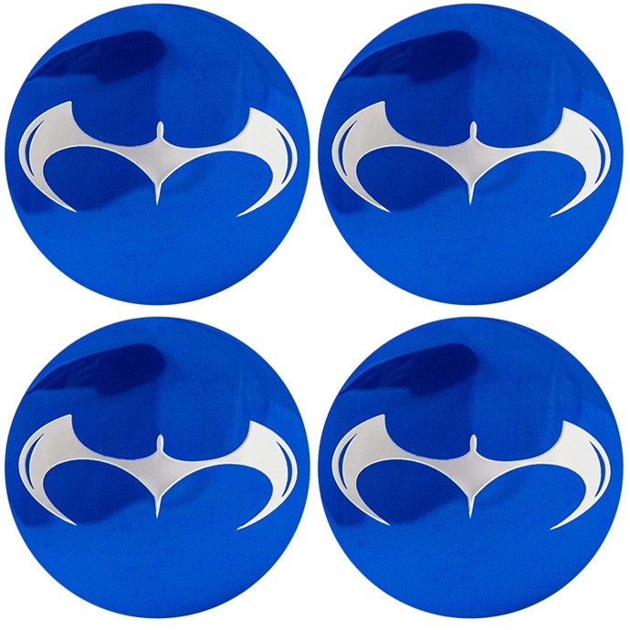 Наклейки на диски Bat blue сфера 56 мм 