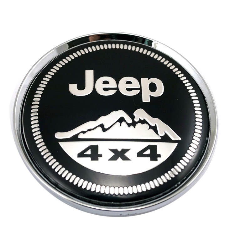 Заглушка литого диска со стикером Jeep 4x4 (63/58/8) черный