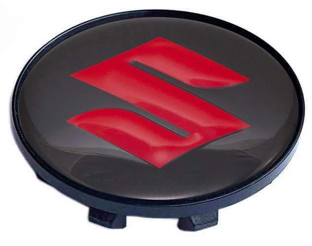 Колпачок на литые диски Suzuki 58/50/11 черный красный 