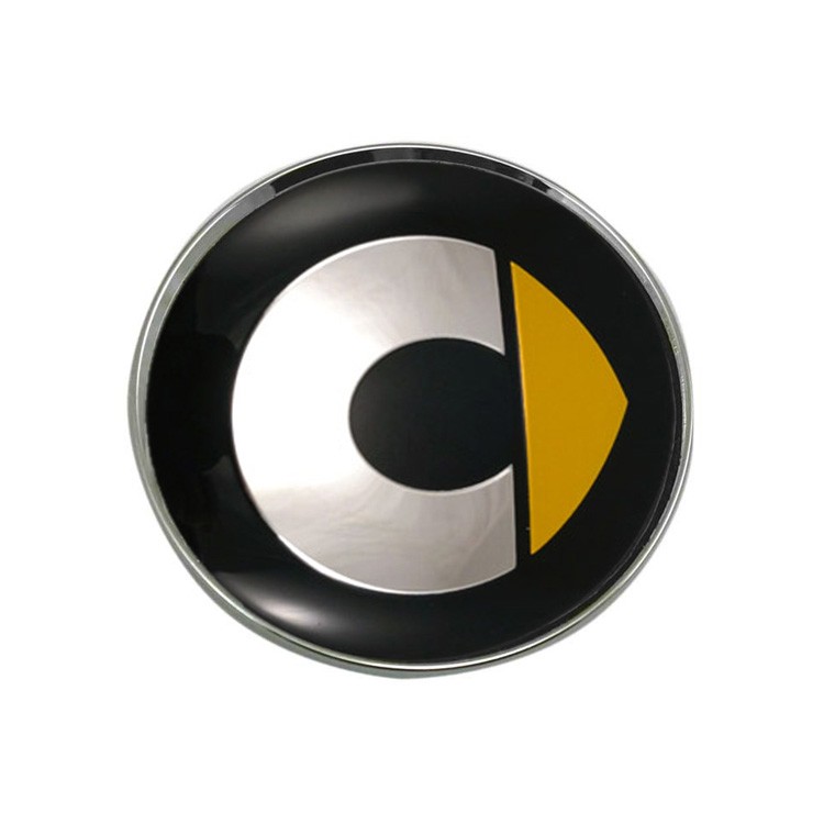 Колпачок в литой диск со стикером Smart (64/60/6) черный+хром+желтый 