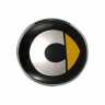 колпачок ступицы со стикером Smart (64/60/6) черный+хром+желтый