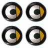 Smart (64/60/6) черный+хром+желтый комплект колпачков центрального отверстия