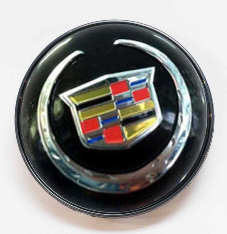 Заглушка литого диска Cadillac 68/65/12 черный 